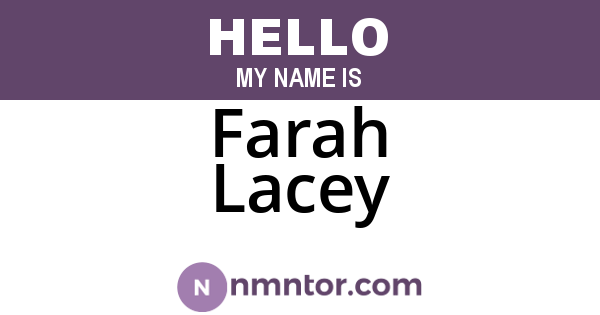Farah Lacey