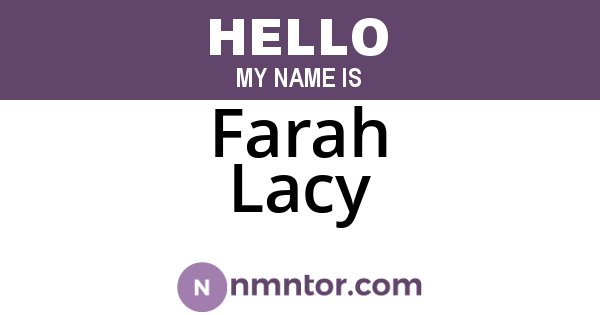 Farah Lacy
