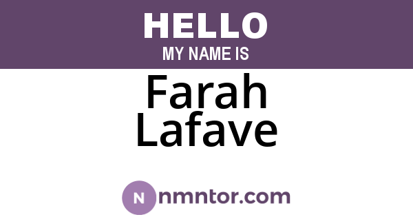 Farah Lafave