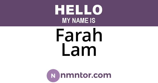 Farah Lam