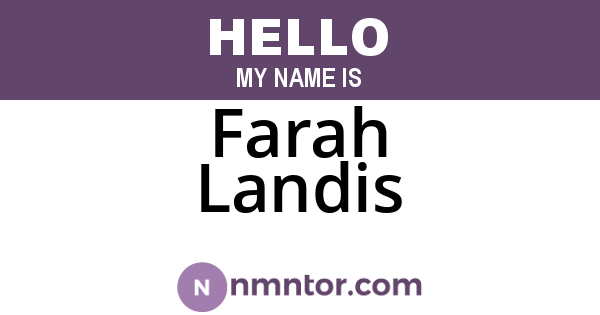 Farah Landis