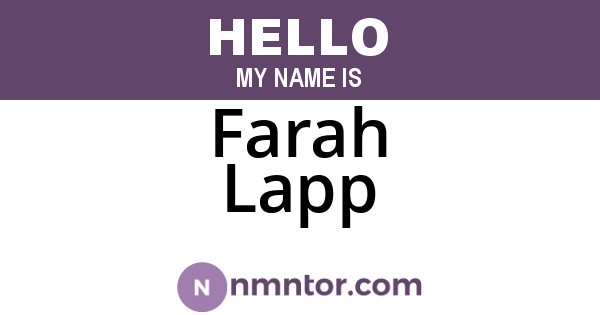 Farah Lapp