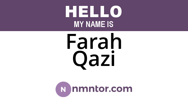 Farah Qazi