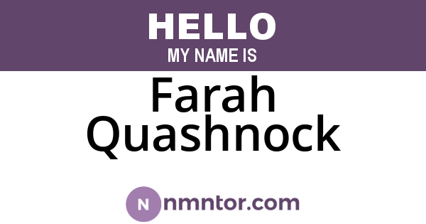 Farah Quashnock