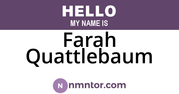 Farah Quattlebaum