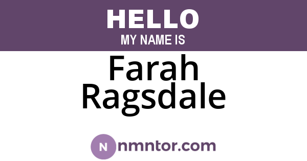 Farah Ragsdale