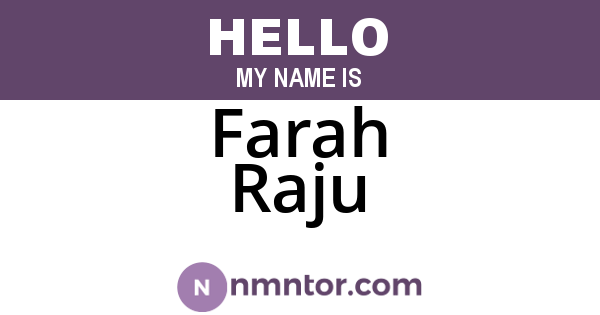 Farah Raju