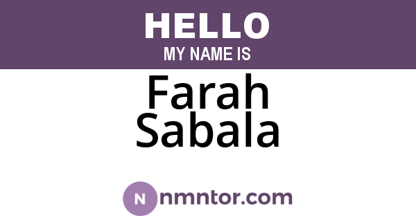Farah Sabala