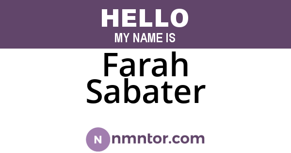 Farah Sabater