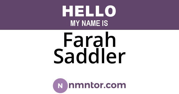 Farah Saddler