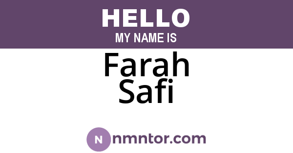 Farah Safi