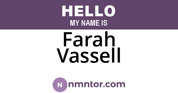 Farah Vassell