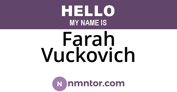 Farah Vuckovich