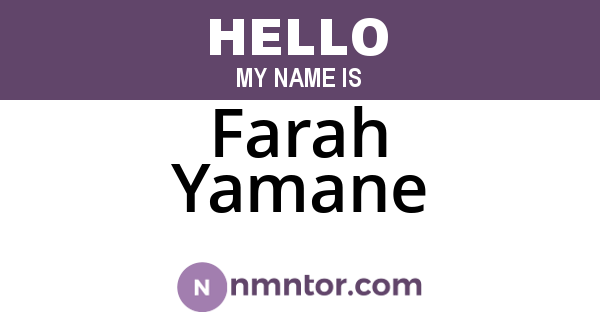 Farah Yamane