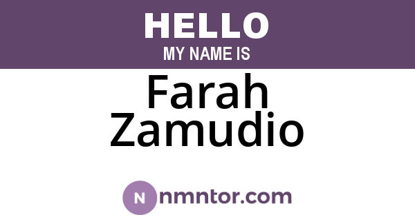 Farah Zamudio