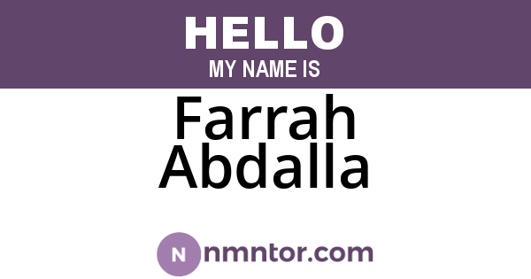 Farrah Abdalla