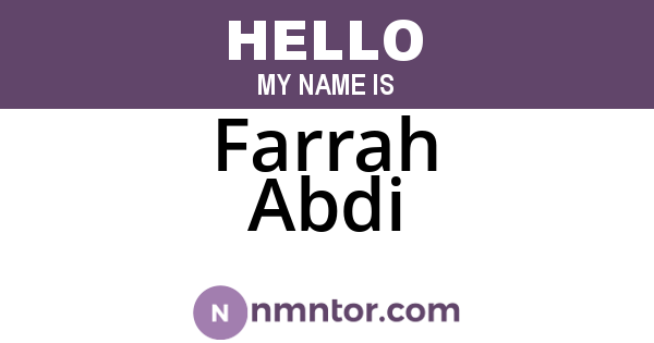 Farrah Abdi