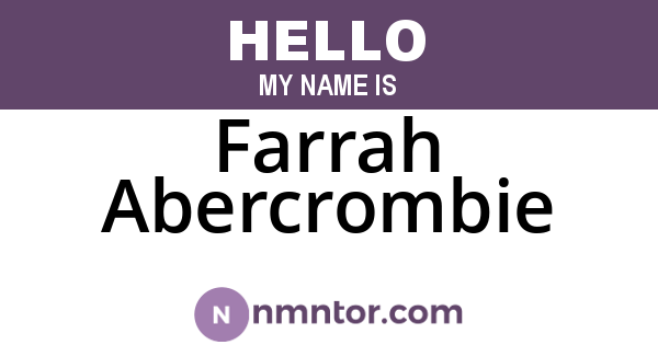 Farrah Abercrombie
