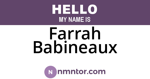 Farrah Babineaux