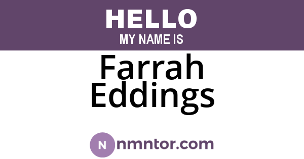 Farrah Eddings