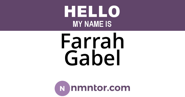 Farrah Gabel