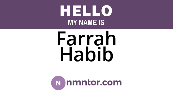 Farrah Habib