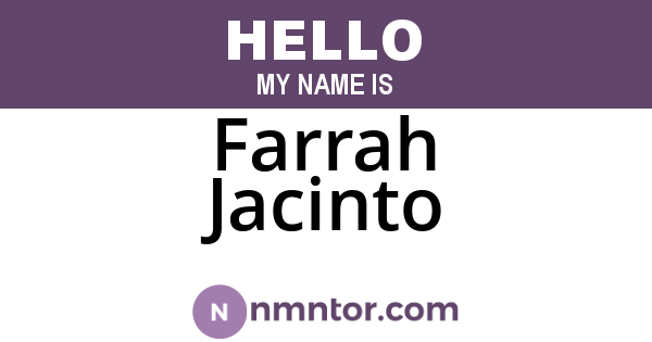 Farrah Jacinto