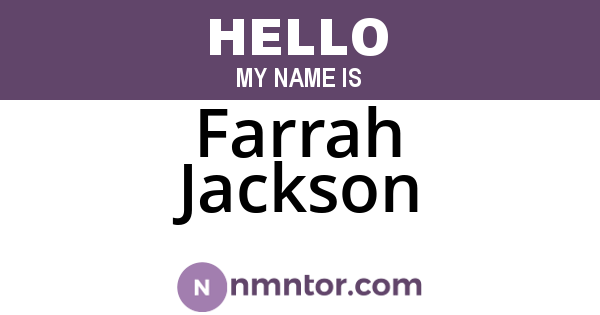 Farrah Jackson