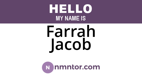 Farrah Jacob