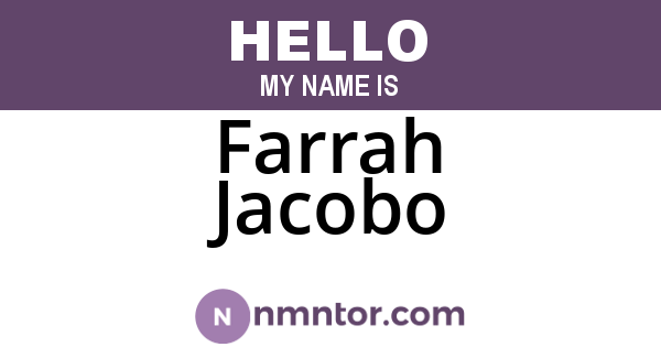 Farrah Jacobo