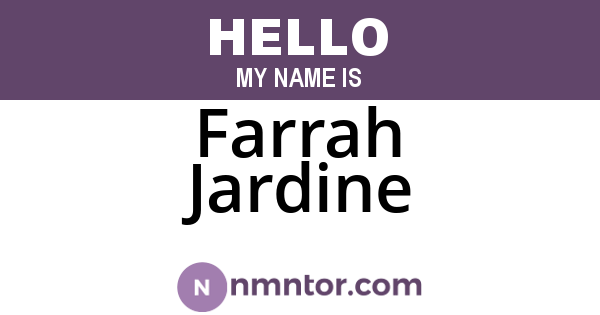 Farrah Jardine