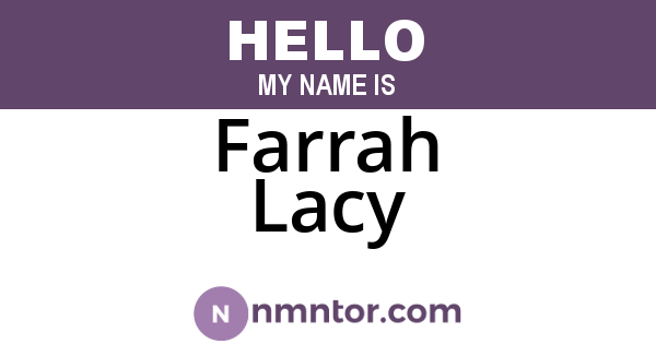 Farrah Lacy