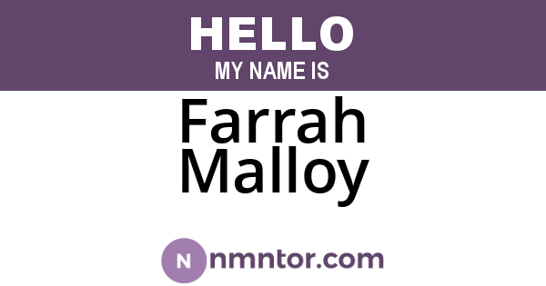 Farrah Malloy