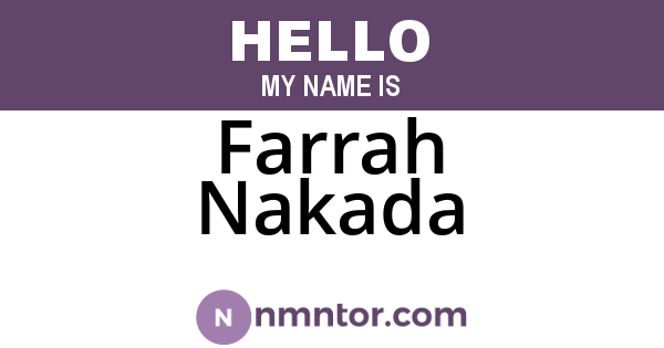 Farrah Nakada