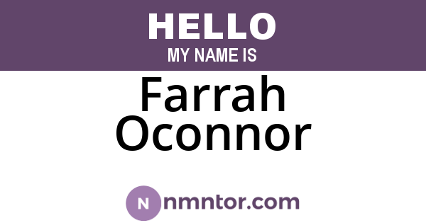 Farrah Oconnor