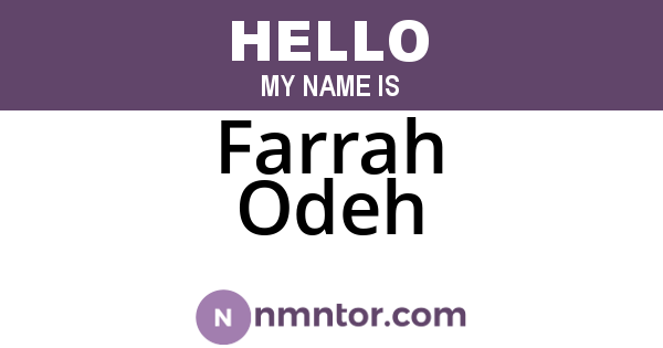 Farrah Odeh