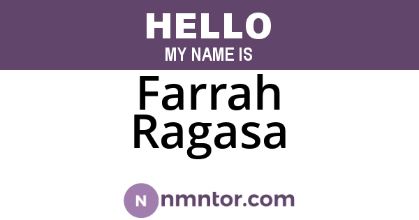 Farrah Ragasa