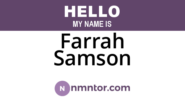 Farrah Samson