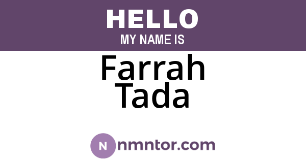 Farrah Tada
