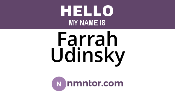 Farrah Udinsky