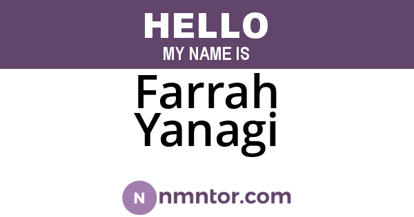 Farrah Yanagi