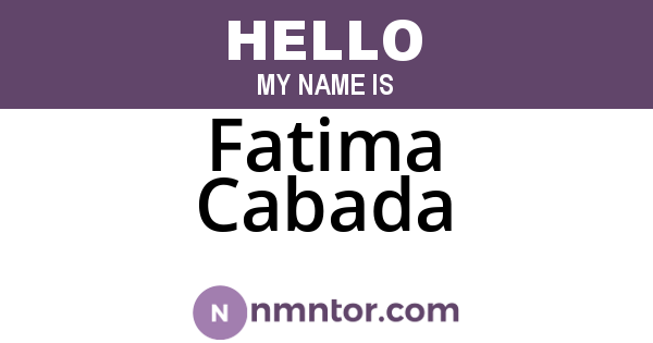 Fatima Cabada