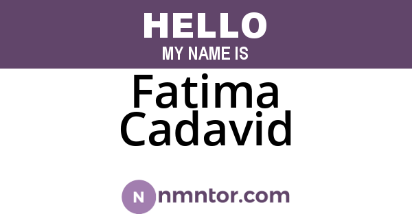 Fatima Cadavid