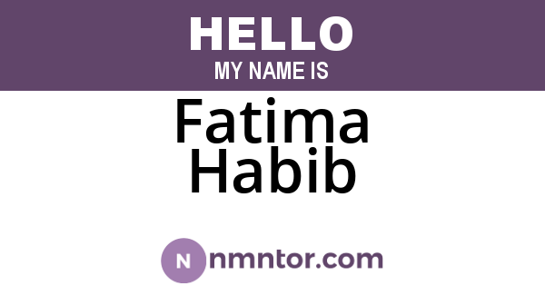 Fatima Habib