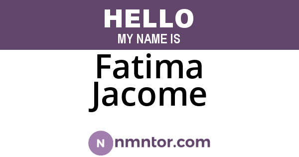 Fatima Jacome