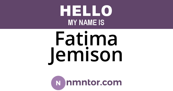 Fatima Jemison