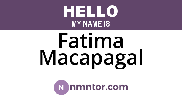 Fatima Macapagal