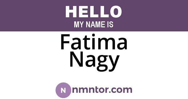 Fatima Nagy