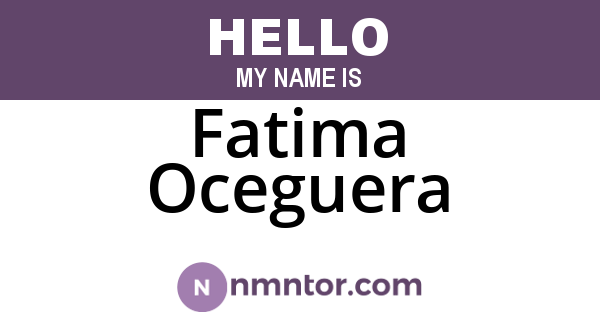 Fatima Oceguera