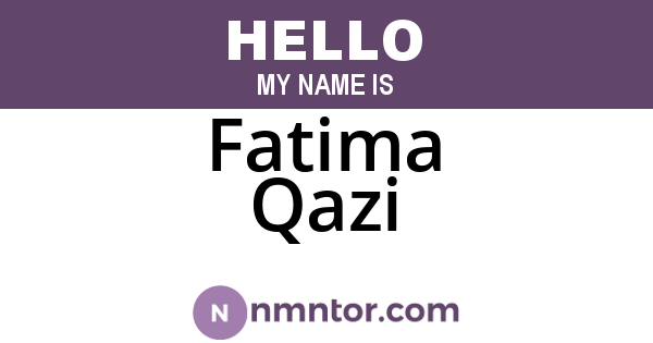 Fatima Qazi